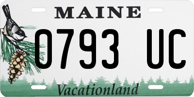 ME license plate 0793UC