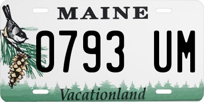 ME license plate 0793UM