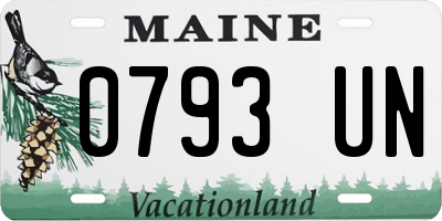 ME license plate 0793UN