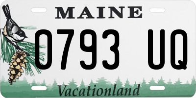 ME license plate 0793UQ