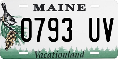 ME license plate 0793UV