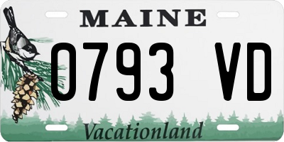 ME license plate 0793VD