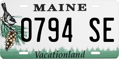 ME license plate 0794SE