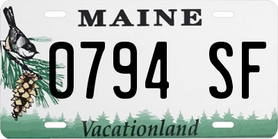ME license plate 0794SF