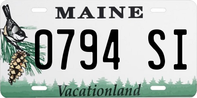 ME license plate 0794SI