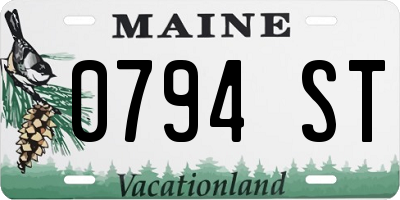 ME license plate 0794ST