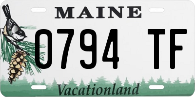 ME license plate 0794TF