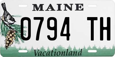 ME license plate 0794TH