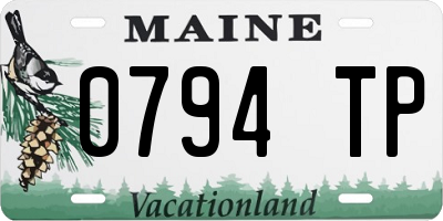 ME license plate 0794TP