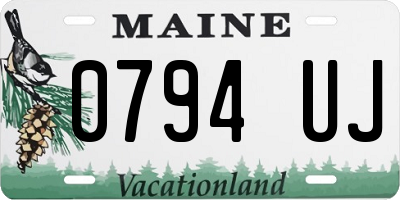 ME license plate 0794UJ