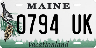 ME license plate 0794UK