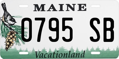 ME license plate 0795SB