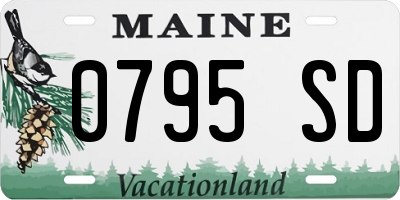 ME license plate 0795SD