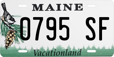 ME license plate 0795SF