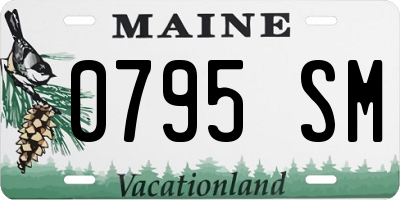 ME license plate 0795SM