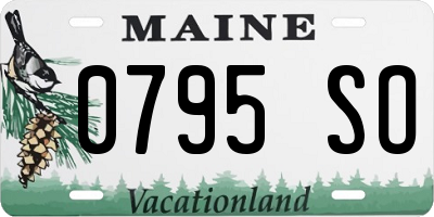 ME license plate 0795SO