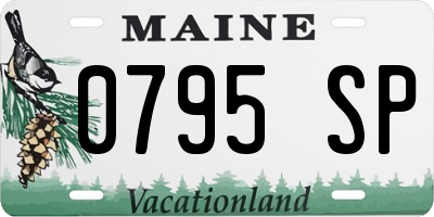 ME license plate 0795SP