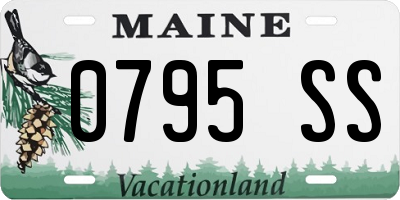 ME license plate 0795SS