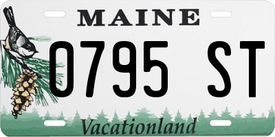 ME license plate 0795ST