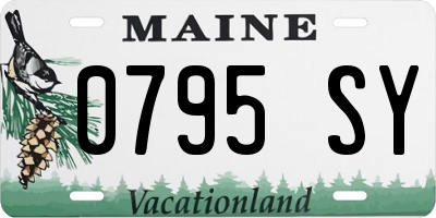 ME license plate 0795SY
