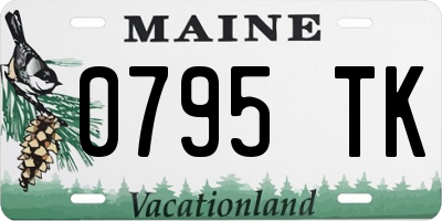 ME license plate 0795TK