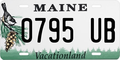 ME license plate 0795UB