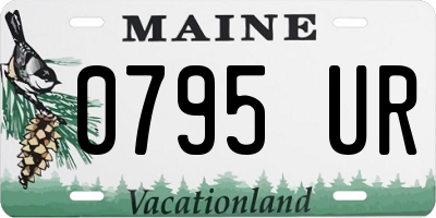 ME license plate 0795UR