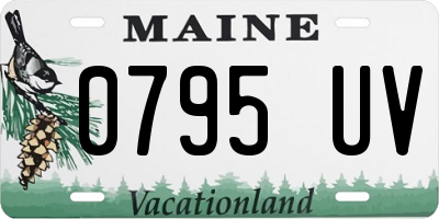 ME license plate 0795UV