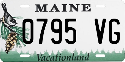ME license plate 0795VG