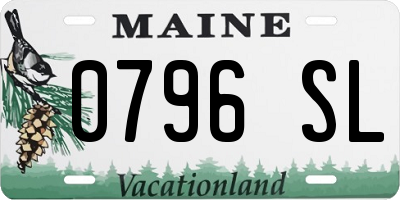 ME license plate 0796SL