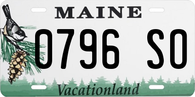ME license plate 0796SO
