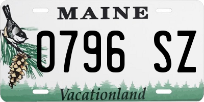 ME license plate 0796SZ