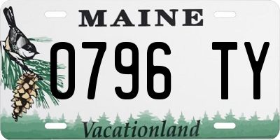 ME license plate 0796TY