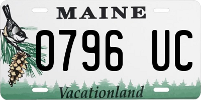 ME license plate 0796UC