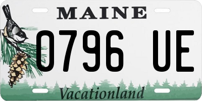 ME license plate 0796UE