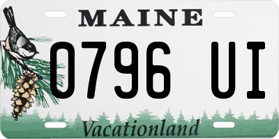 ME license plate 0796UI