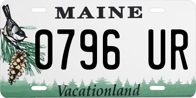 ME license plate 0796UR