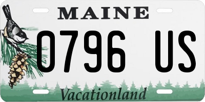 ME license plate 0796US