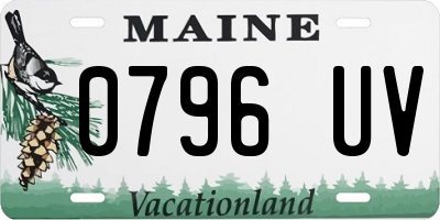 ME license plate 0796UV