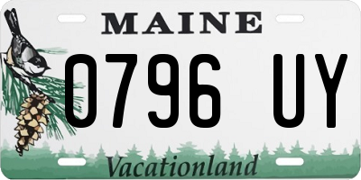 ME license plate 0796UY