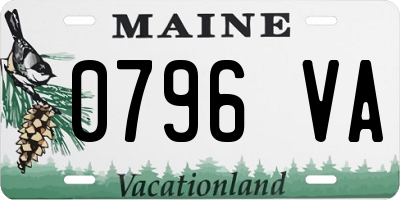 ME license plate 0796VA