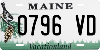 ME license plate 0796VD