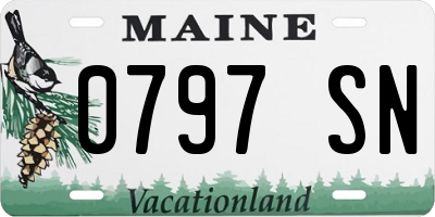 ME license plate 0797SN