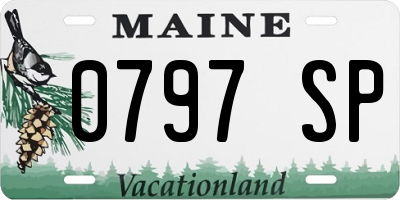 ME license plate 0797SP