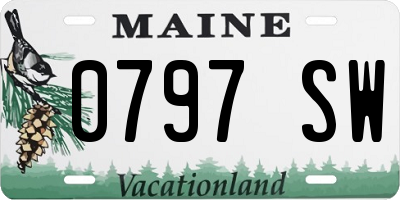 ME license plate 0797SW