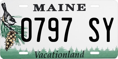 ME license plate 0797SY