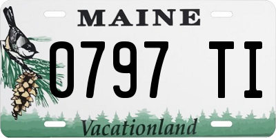 ME license plate 0797TI