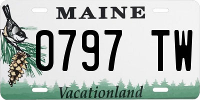 ME license plate 0797TW