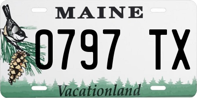 ME license plate 0797TX