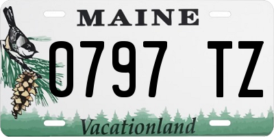 ME license plate 0797TZ